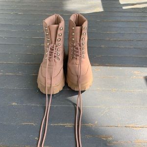 Women’s Nude utility platform boots